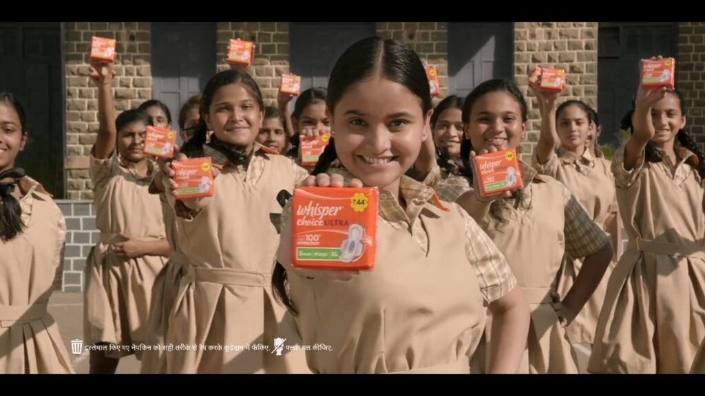 School girls, sanitary pads